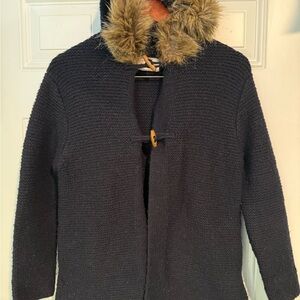 Zara Black Teddy Jacket with Luxurious Faux Fur